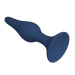 MR PLAY - PLUG ANAL DE SILICONE FINO AZUL L